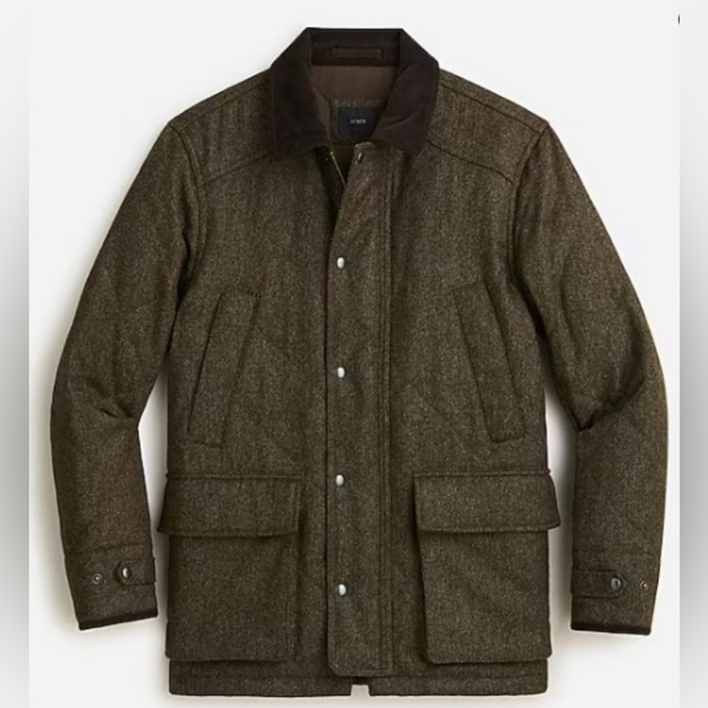 Jcrew Quilted Highland Skye jacket in English wool